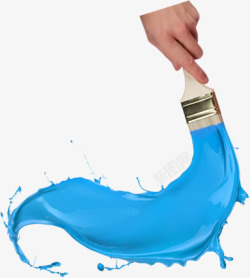 蓝色油漆素材