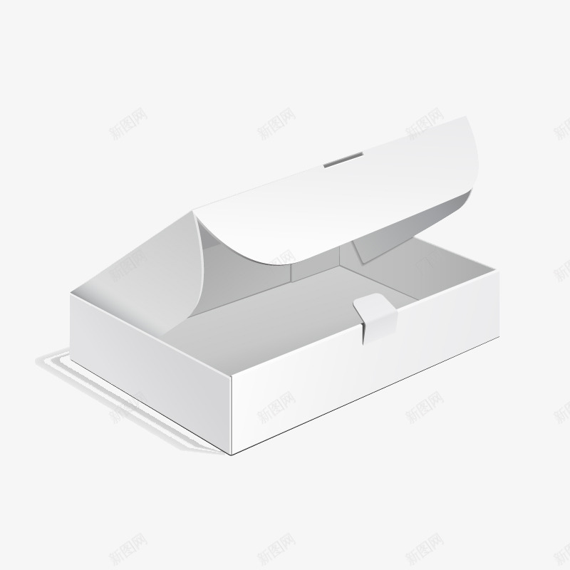 白色包装纸盒png免抠素材_新图网 https://ixintu.com 包装盒 淘宝包装盒 白色 空白 衣服 设计
