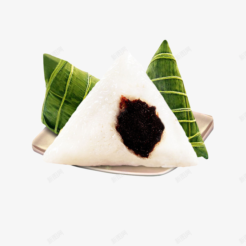 豆沙粽子png免抠素材_新图网 https://ixintu.com 端午节 米粽设计 粽子 粽子设计 豆沙 食品 食物设计