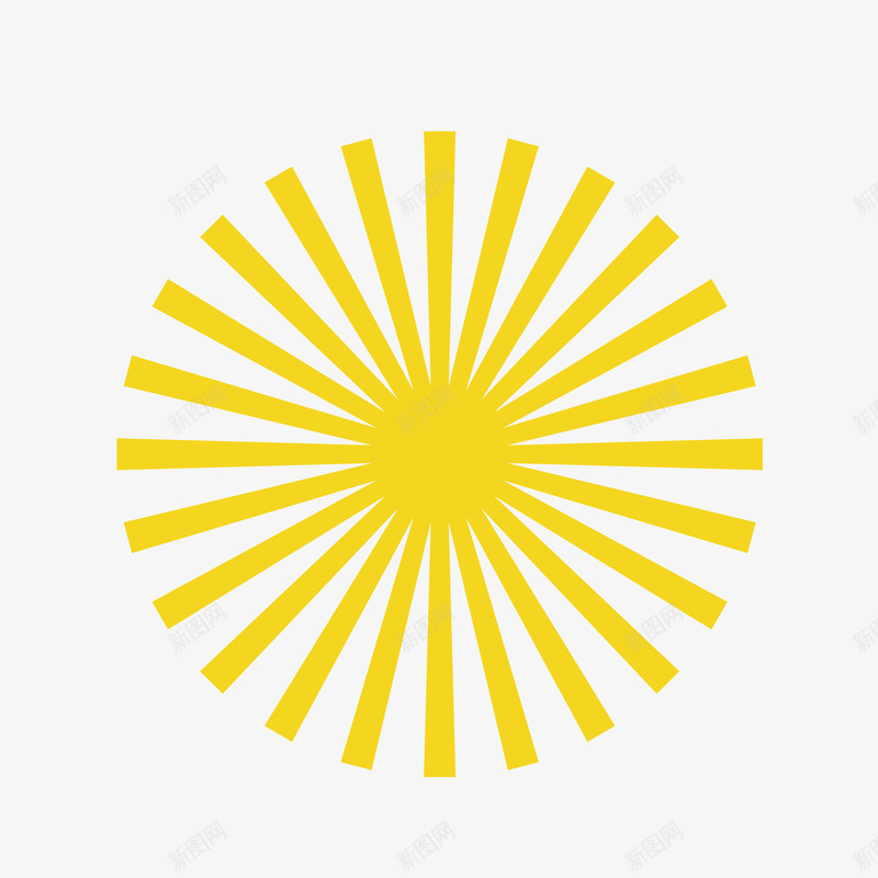 发散光线png免抠素材_新图网 https://ixintu.com 发散光线 海报设计素材 黄色光线