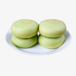 绿色表皮圆型可爱抹茶表皮绿豆糕高清图片