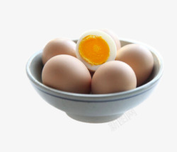 瓷碗里的熟鸡蛋素材