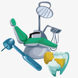 模型器材牙齿修补工具矢量图高清图片