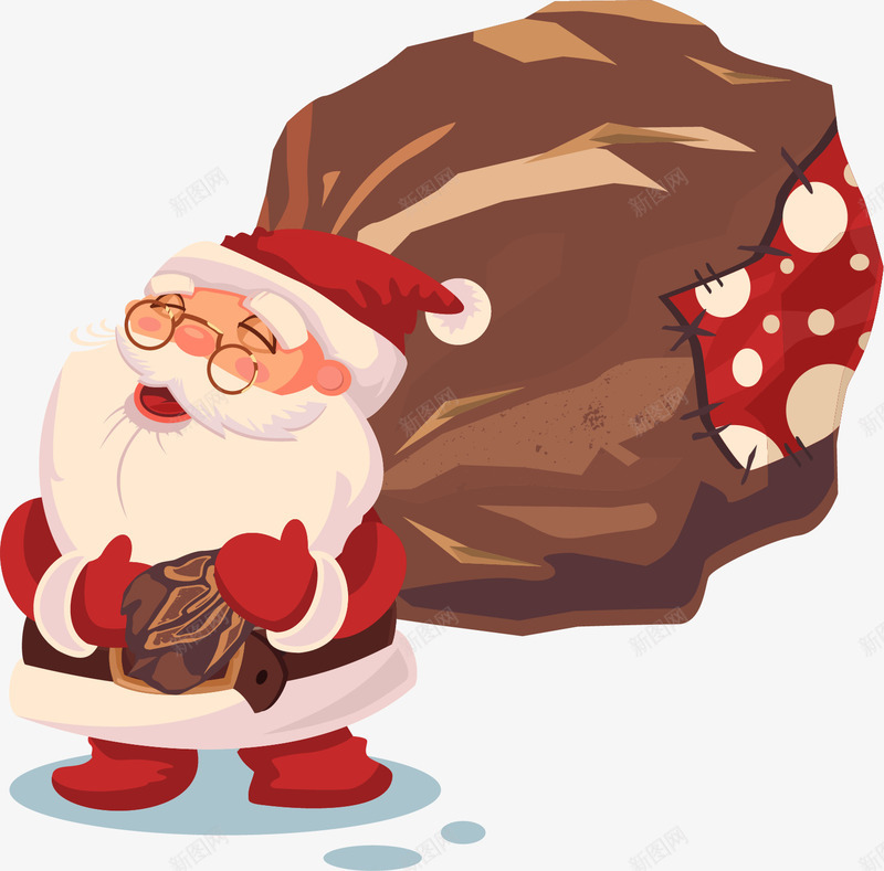 背着盛礼物的袋子的圣诞老人png免抠素材_新图网 https://ixintu.com 圣诞帽 圣诞老人 圣诞节 礼品袋子 礼物 节日