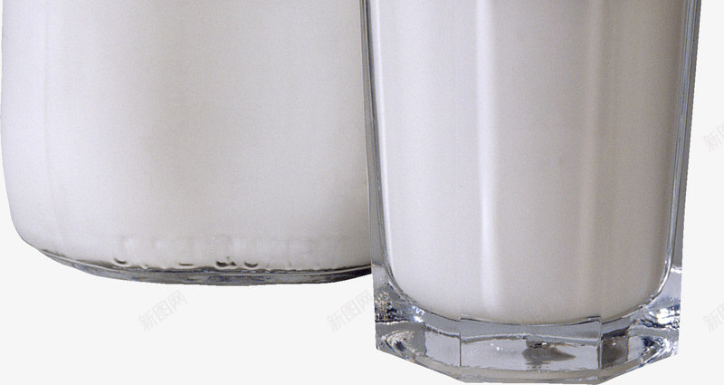 瓶子牛奶和杯子png免抠素材_新图网 https://ixintu.com 产品实物 杯子 牛奶 玻璃瓶 餐饮 饮品 饮料免扣图