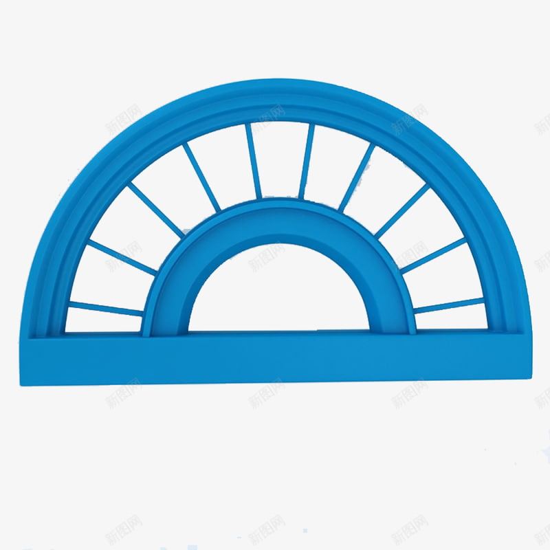 蓝色半圆窗png免抠素材_新图网 https://ixintu.com 半圆 古代圆窗背景 圆形窗 玻璃 窗户 蓝色 蓝色半圆窗