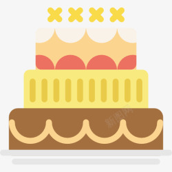 插着蜡烛的蛋糕蛋糕图标高清图片