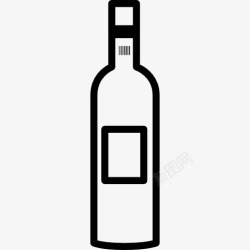 瓶的轮廓酒瓶外形图标高清图片