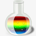 彩虹实验玻璃瓶高清图片