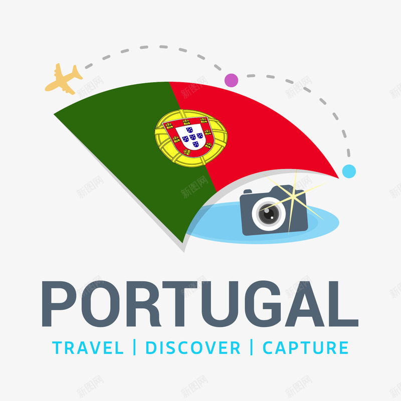 葡萄牙旅行标志png免抠素材_新图网 https://ixintu.com 出国旅游 葡萄牙