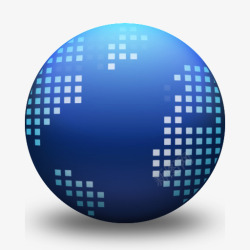 蓝色地球圆球装饰素材
