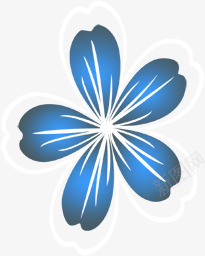 手绘蓝色花卉个性壁画png免抠素材_新图网 https://ixintu.com 个性 壁画 花卉 蓝色