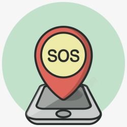 nav设计GPS帮助位置导航电话销SOS位置3高清图片
