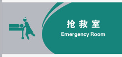 医院标识设计抢救室门牌矢量图图标高清图片