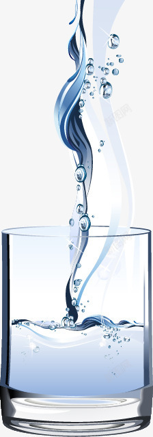 透明玻璃杯水素材