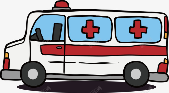 救护车标识创意救护车矢量图图标图标