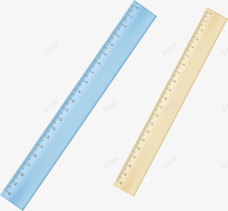 小清新多彩尺子png免抠素材_新图网 https://ixintu.com 刻度 学习用品 教育 简约尺子