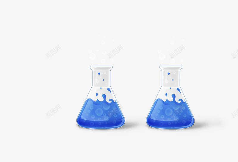 个性小瓶子png免抠素材_新图网 https://ixintu.com 实验室 蓝色 试管
