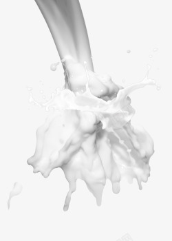牛奶水柱动感牛奶液体高清图片