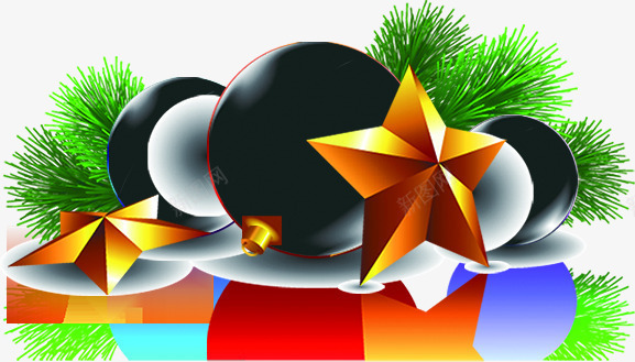 节日圣诞圆球星星创意png免抠素材_新图网 https://ixintu.com 创意 圆球 圣诞 星星 节日