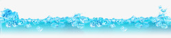 水面装饰素材蓝色冰块水面装饰边框纹理高清图片