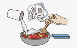 矢量番茄蔬菜汤有毒食物高清图片