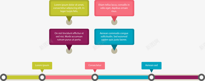 对话框时间轴矢量图eps免抠素材_新图网 https://ixintu.com 信息图表 对话框 时间轴 矢量素材 进程 矢量图