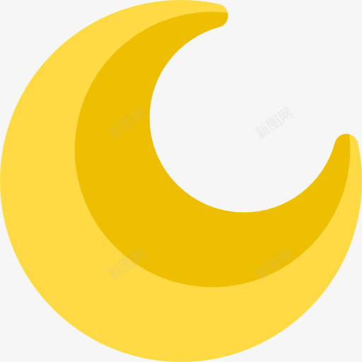 半个月亮图标png_新图网 https://ixintu.com 半月 天文 天气 月亮 月相 杂 气象 自然