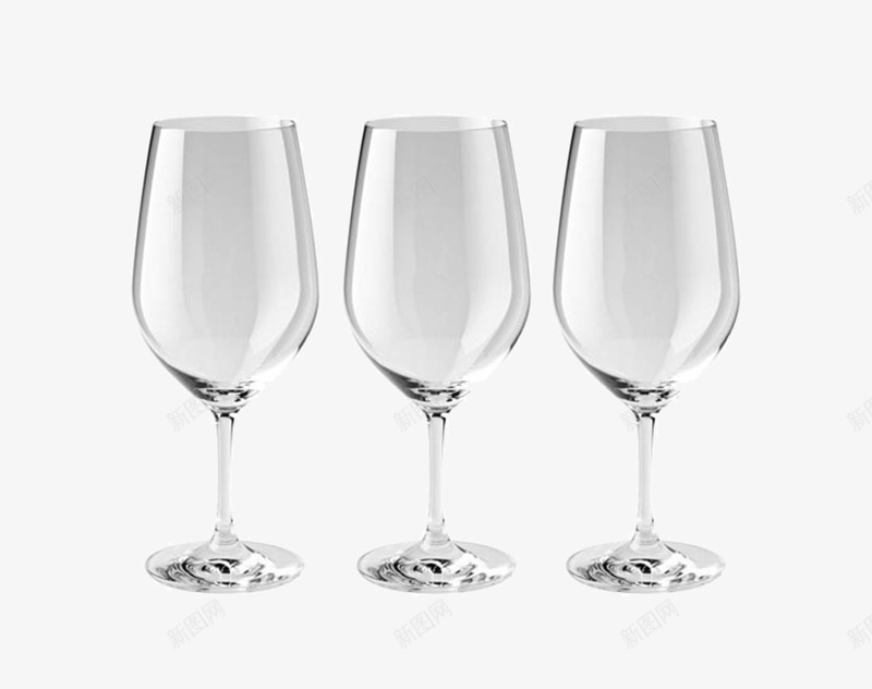 3个红酒杯png免抠素材_新图网 https://ixintu.com 玻璃材质 红酒杯 透明红酒杯 酒杯 高脚杯
