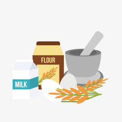 牛奶生产农业生产小麦牛奶矢量图图标高清图片