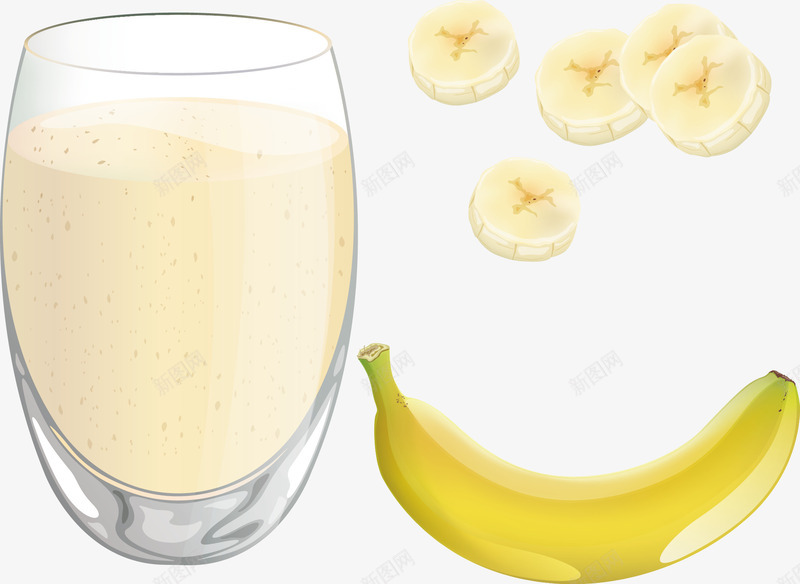 香蕉牛奶矢量图ai免抠素材_新图网 https://ixintu.com 果汁 牛奶 香蕉 香蕉牛奶 矢量图