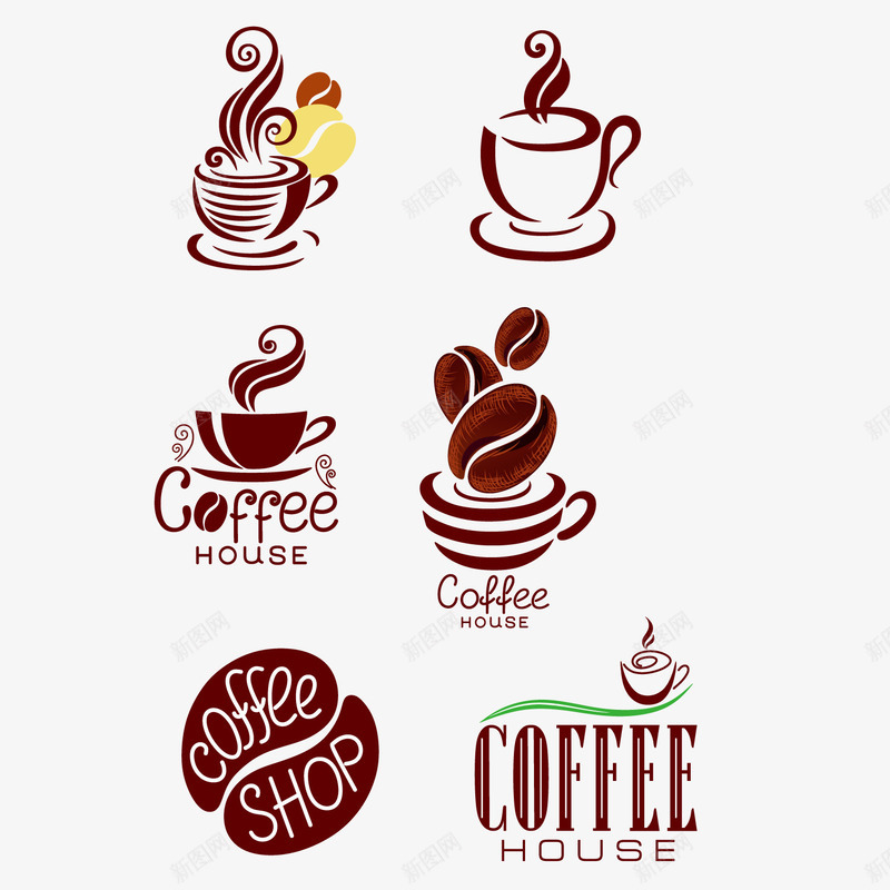 咖啡标识矢量图图标ai_新图网 https://ixintu.com 咖啡 咖啡杯 标识 矢量图
