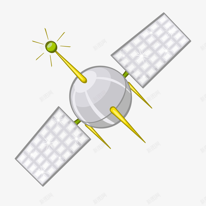 卡通灰色的卫星探测器矢量图ai免抠素材_新图网 https://ixintu.com 卡通 卫星探测器 宇宙 手绘 灰色 矢量图