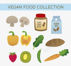 原木纯品卡通蔬菜食物食品图高清图片
