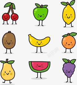 微笑香蕉微笑的水果小人矢量图高清图片