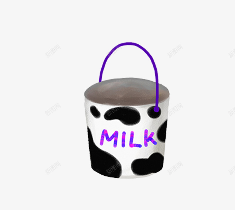 牛奶桶png免抠素材_新图网 https://ixintu.com 卡通 奶牛 牛奶 牛奶桶