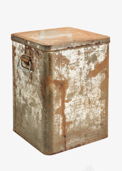 生锈铁盒金属元素生锈的铁盒子实物高清图片