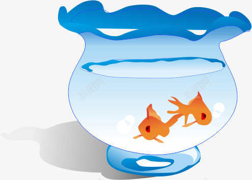 卡通手绘鱼缸png免抠素材_新图网 https://ixintu.com 卡通手绘鱼缸 玻璃鱼缸 金鱼缸