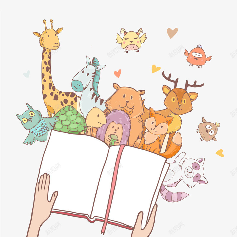 彩色动物园漫画png免抠素材_新图网 https://ixintu.com 书本 创意 动物园 可爱 彩色的 手绘的 漫画 简单