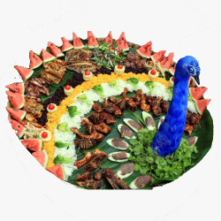 西瓜肉新疆传统美食手抓饭高清图片