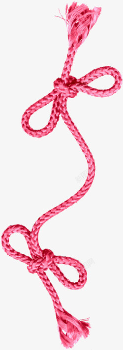 红色漂亮的绳子蝴蝶结素材