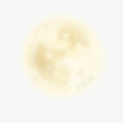金色圆月月亮高清图片