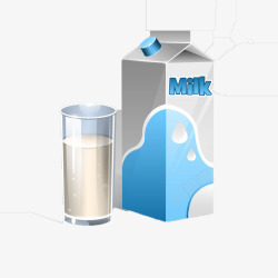 盒装牛奶素材