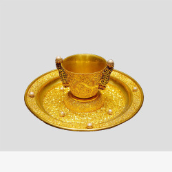 金色的碗漂亮的金碗高清图片