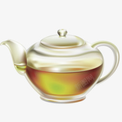 玻璃茶壶装饰图案素材