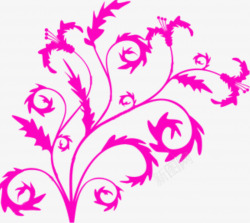 粉紫色个性花纹素材