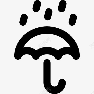 雨滴和伞图标图标