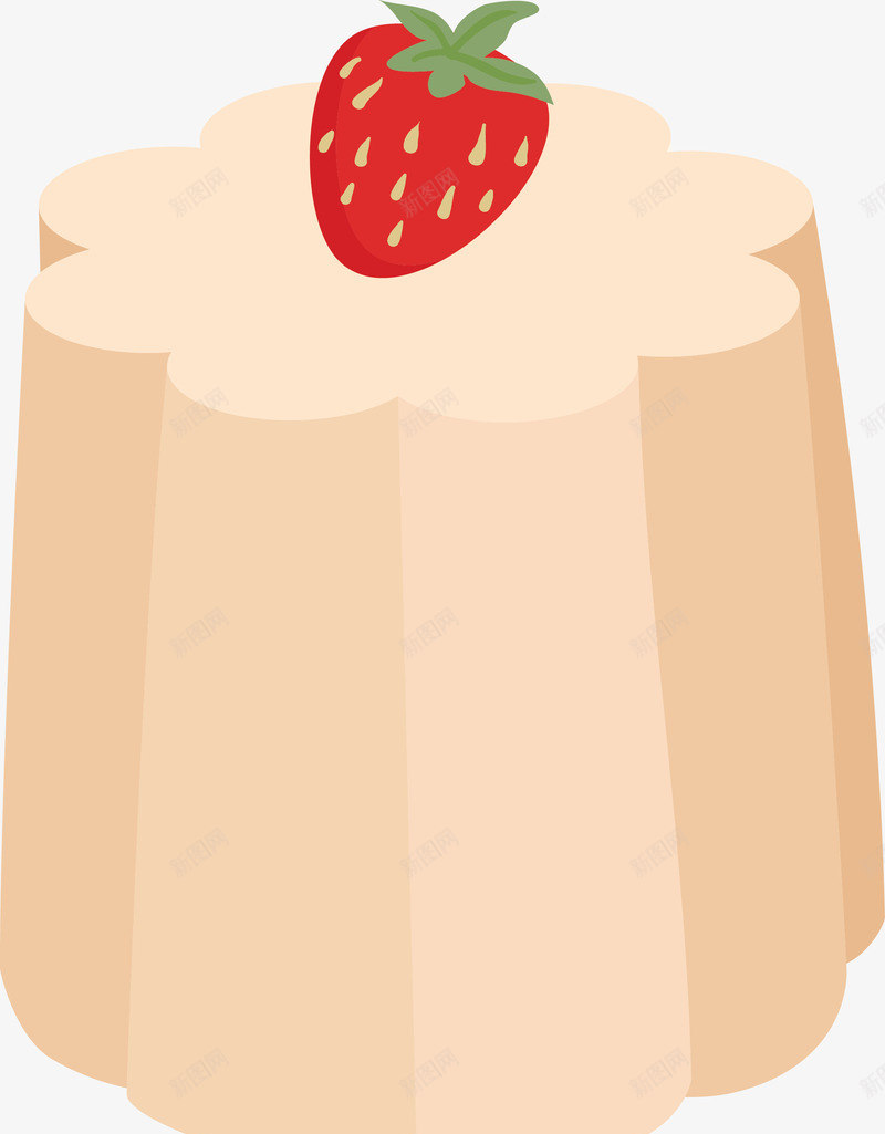 白色牛奶布丁png免抠素材_新图网 https://ixintu.com 布丁 手绘草莓布丁 牛奶布丁 甜品 甜食 草莓 草莓布丁 食物