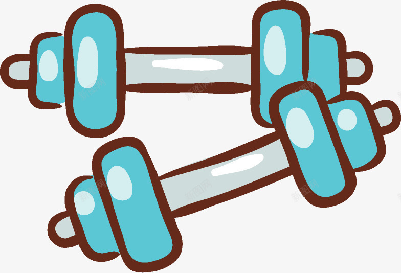 水彩蓝色哑铃图png免抠素材_新图网 https://ixintu.com 健身器材 创意 卡通手绘 哑铃 水彩 装饰 金属