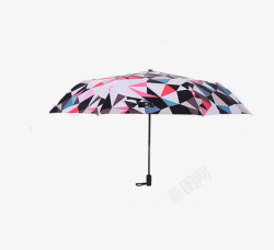 拼接雨伞创意几何黑胶雨伞高清图片